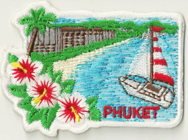 Patch écusson patche Phuket Thaïlande souvenir thermocollant brodé 2