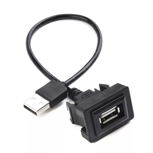 1Pair di Nero Supporto USB Auto Maschile a Femmina Cavo Prolunga Adattatore for