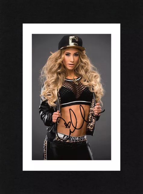 8X6 Mount CARMELLA Signed PHOTO Print Gift Ready To Frame WWE Wrestling Diva