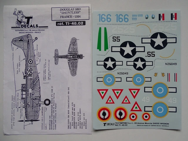 T.I. DECALS 1/48 Douglas SBD Dauntless EUR 7,00 - PicClick FR