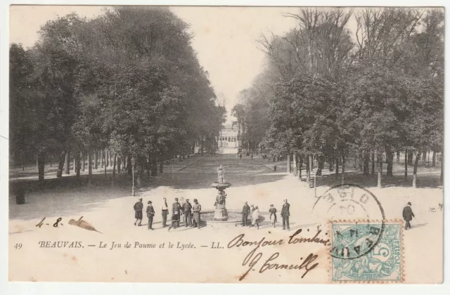 BEAUVAIS - Oise - CPA 60 - le jeu de Paume - Fontaine le Lycée