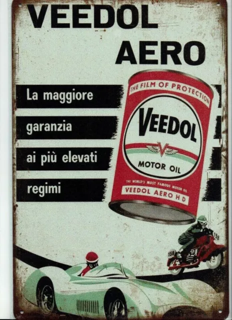 *Tolle Deko Garage Veedol Aero  ÖL Öldose Retro Sammler Weksatt OIL Tankstelle*