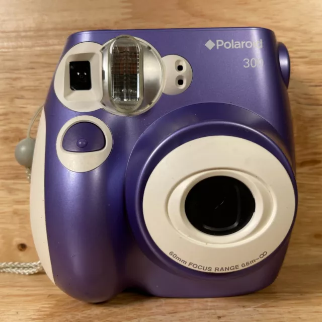 Polaroid Pic-300 Purple/Ice Blue Flash Automatic Colored Instant Film Camera