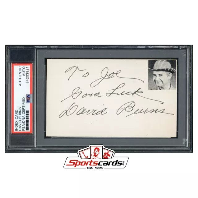 David Burns Actor Signed 3" x 5" Index Card PSA/DNA Auto