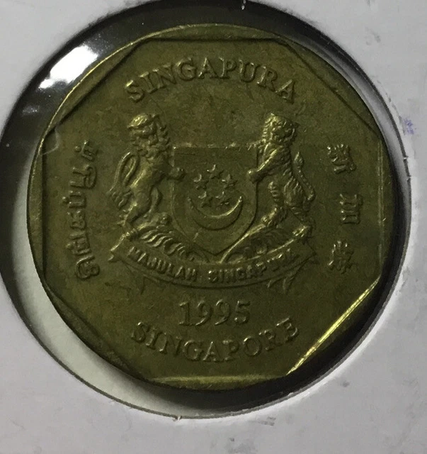 1995 Singapore One Dollar Coin