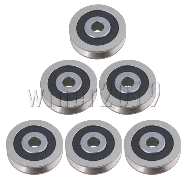 Guide Bearing Sea Ball Bearings for Transmission Machinery Pulley Pack of 6