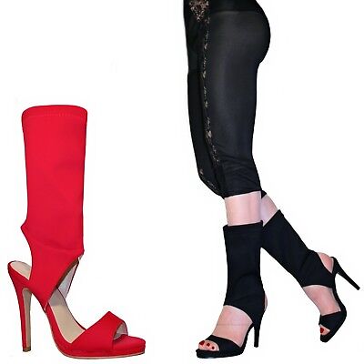 Pelle VCB Sandali Donna con Tacco Alto Antiscivolo Sandali Invisibili con Calza Invisibile 