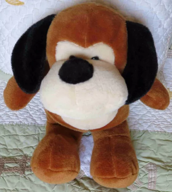 Best Made Toys St. Bernard Puppy Dog Plush Brown Black & Cream Stuffed 15" EUC