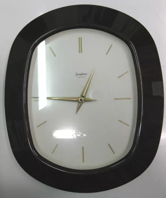 Raro Originale Orologio Da Parete Anni 60/70 Junghans Ato-Mat In Legno