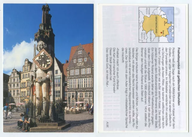 64190 - Bremen - Roland - old postcard with glued info