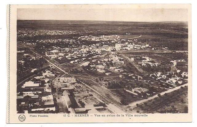 meknès , vue en avion de la ville nouvelle