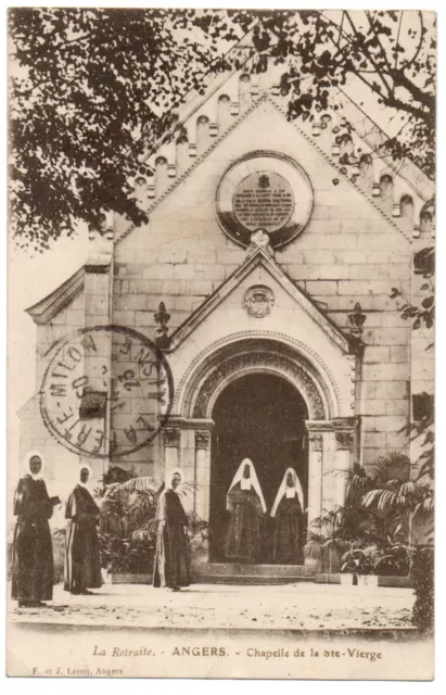 CPA 49 - ANGERS (Maine et Loire) La Retraite. Chapelle de la Ste-Vierge (animée)