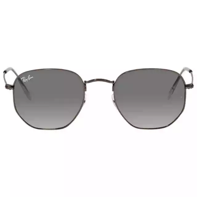 Ray Ban Hexagonal Flat Lenses Grey Gradient Geometric Unisex Sunglasses RB3548N