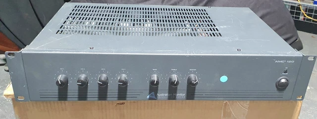 AUSTRALIAN MONITOR AMC+120 Rack Mountable 120W Mixer Amplifier - Sounds ...