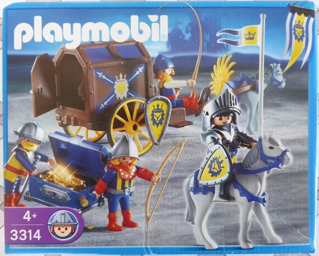 Playmobil Accessori Cavaliere: Lotto Di 2 Forzieri Con Tesoro E 15 Monete D'oro.