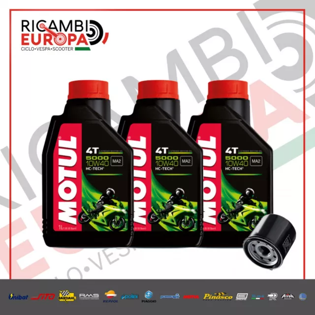 Set Entretien Huile Motul 5000 10W40 + Filtre à Huile Yamaha Tmax 500 2008 2009