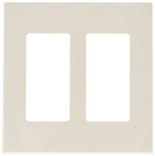 80309-SW 2-Gang Decora Plus Wallplate Screwless Snap-On Mount, White, 20-Pack