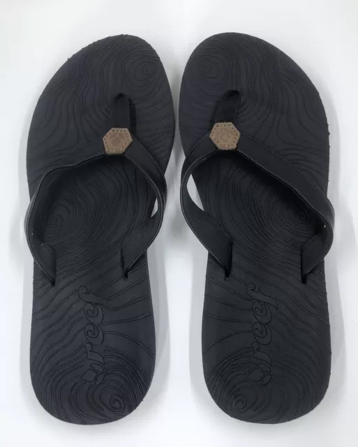 Reef Zen Love Sandals Flip Flop Black Women’s Size 6