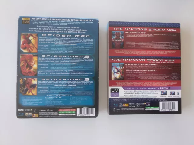 lot 2x Coffret Bluray de la saga Amazing Spider-man 5 films FR 2