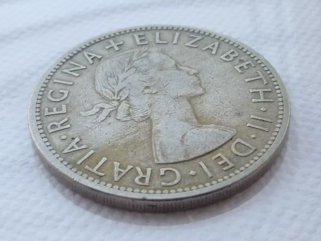 1954 Elizabeth II Half Crown 2/6 Coin For Collector Good Circulated Condition 2