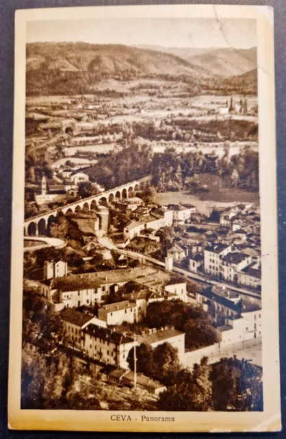 CARTOLINA CEVA (Cuneo) Panorama - ANNO 1934 - fp - VG