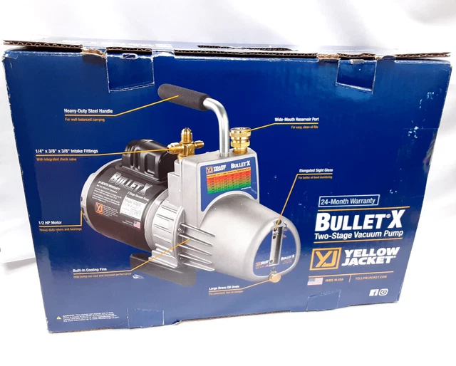 YELLOW JACKET 93600 BULLET®X 7 CFM Vacuum Pump 0525711 379.99 PicClick