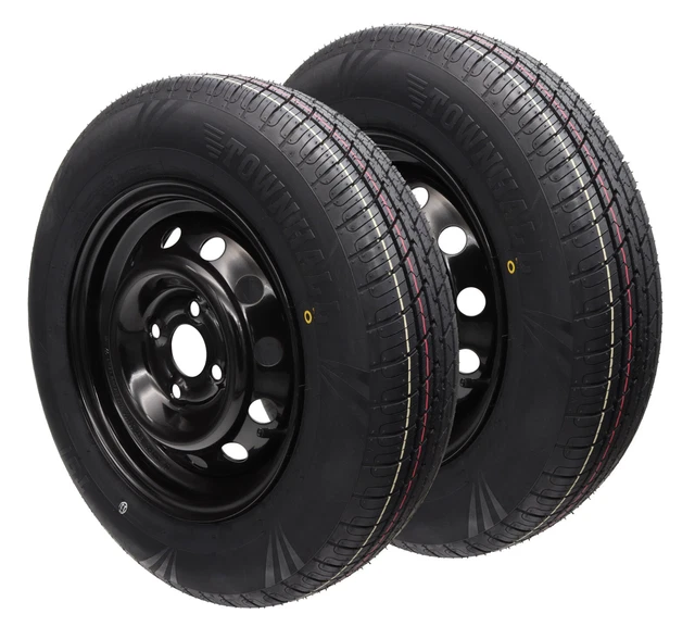 Jeu De 2 Roues Complètes 145/80 R13 79N Jante 4J X 13 4 Trous LK 4x100 Pour Remorque Voiture - Foto 8