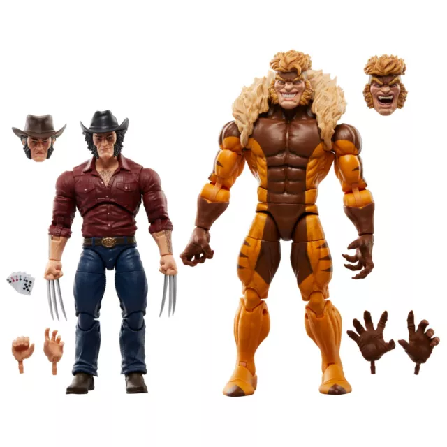 Marvel Legends Wolverine 50th Anniversary 6" Logan Vs Sabretooth 2 Pack 3