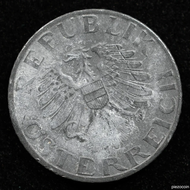 Austria 5 Groschen 1975, Coin, Km# 2875, Eagle, Hammer Sickle, Inv#D033 2