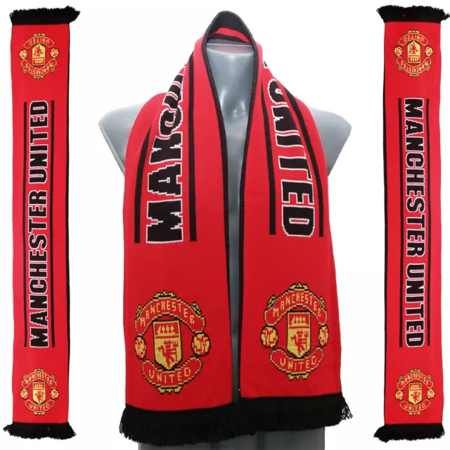Manchester United FC Scarf Second Half Reversible Design Official Merchandise 2