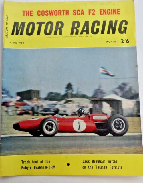 MOTOR RACING MAGAZINE April 1964 Brabham V8 B.R.M Connaught Story Pt2 ...