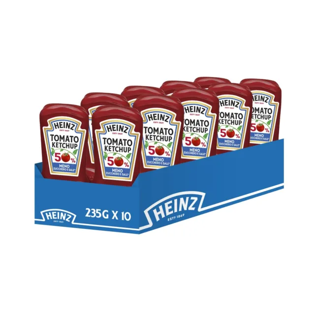 Salsa ketchup pomodoro Heinz salsa pronta senza zucchero spezie 9x 235 g NUOVO MHD 6/24