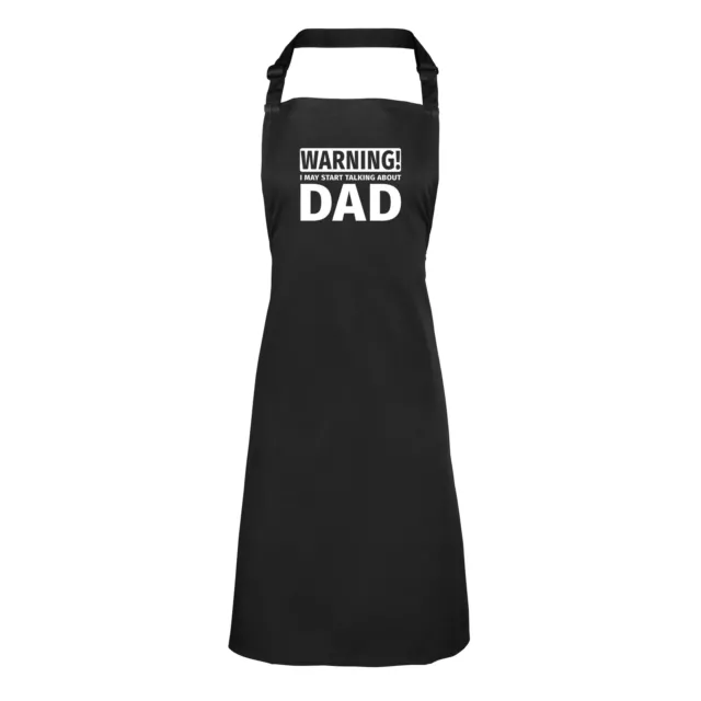 Warning May Start Talking about Dad grembiule da uomo donna