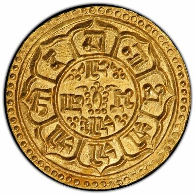 NEPAL 1903, Prithvi Bir Bikram 1881-1911, AV mohar Gold Coin SE1825. PCGS MS 65