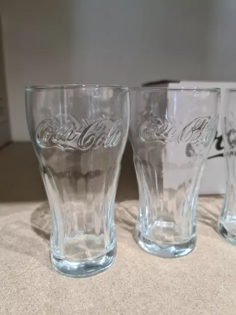 ** Set 6X Coca Cola Contour Vintage Bicchieri Trasparenti Ultima Edizione 33Cl**