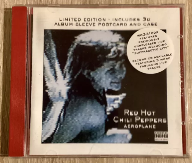 RED HOT CHILLI PEPPERS Aeroplane 1996 UK 3 Track CD Single 3D Sleeve & Postcard