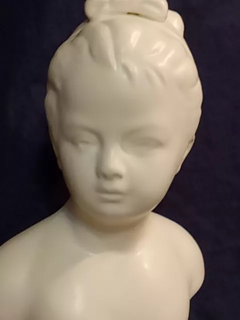 Vintage Napcoware White Ceramic Young Girl Child Bust Figurine Statue