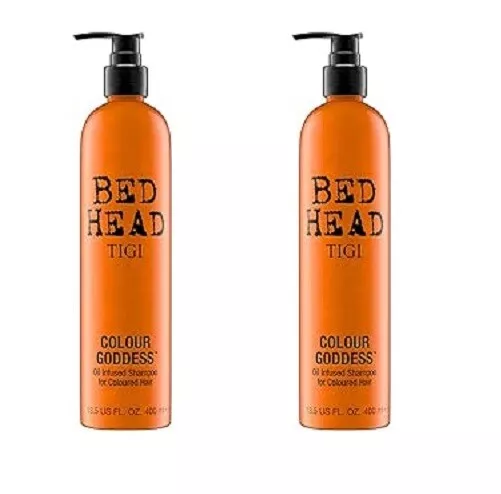 Bed Head by Tigi Colour Goddess Shampoo for Coloured Hair 400 ml Pack of 2