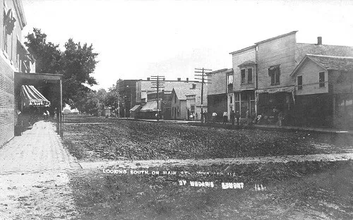 Main Street View Ivesdale Illinois IL Reprint Postcard
