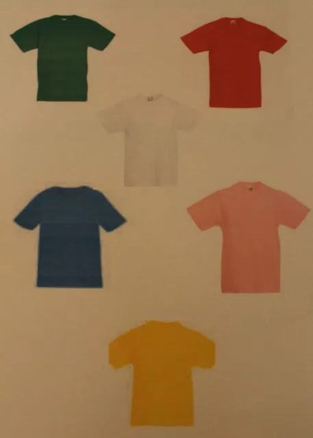 Fruit Of The Loom Childrens Value Weight T Shirts 6 Colours, School / Sport