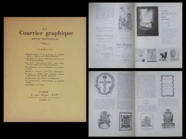 LE COURRIER GRAPHIQUE n°4 1937 RAPHAEL DROUART, EX LIBRIS, GANNAL, JACQUELIN