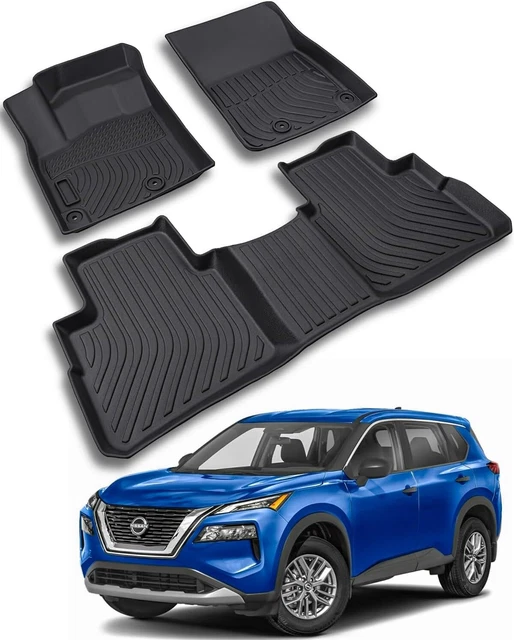 FIT 2021 2022 2023 2024 Nissan Rogue Floor Mats AllWeather 3D TPE