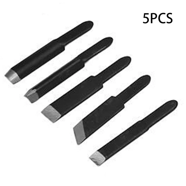 5pcs / Set Bois Sculpture Lames Remplacement for Travail Du Bois Burin Neuf