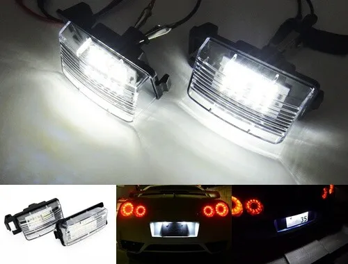 2x LED Licence Number Plate Light White For Nissan 350Z 370Z GT-R Cube Tiida G37