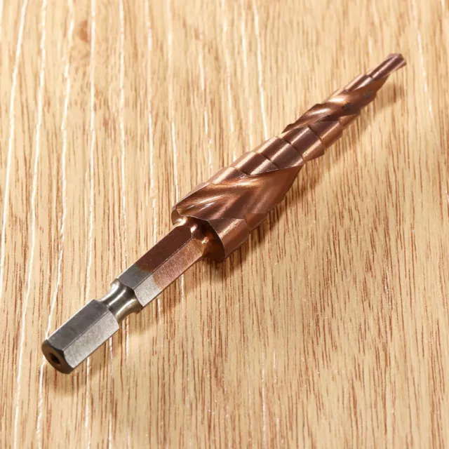 4-12mm HSS Steel Drill Bit Spiral Groove Step Cone Drill Hole Woodworking Tools