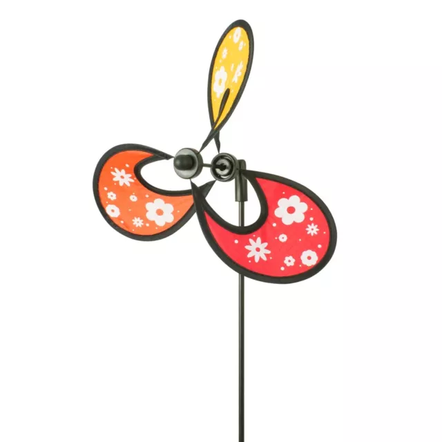 CIM Windspiel Little Flower RAINBOW Wetterfest Höhe 70cm Gartendeko Windrad