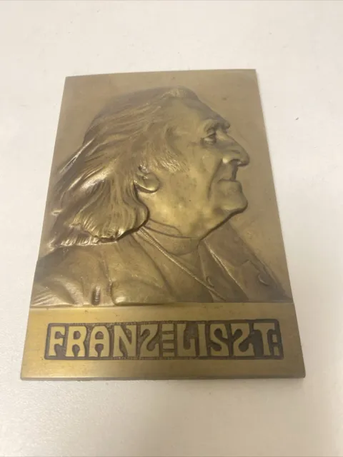 Alte BronzePlakette *** Franz List