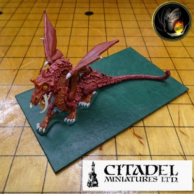 DG2 Red Dragon-dipinto in miniatura in metallo vintage CITTADELLA 1985 TOM MEIER cbnt 