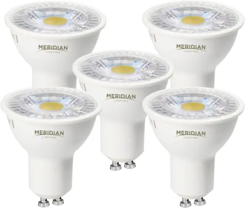 Meridian LED GU10 Light Bulb Warm White 3000K, 50W Halogen Spotlight...