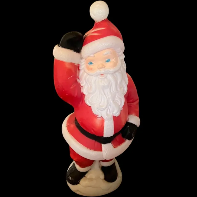VINTAGE GENERAL FOAM Waving Santa Blow Mold 41” Christmas Decor No ...